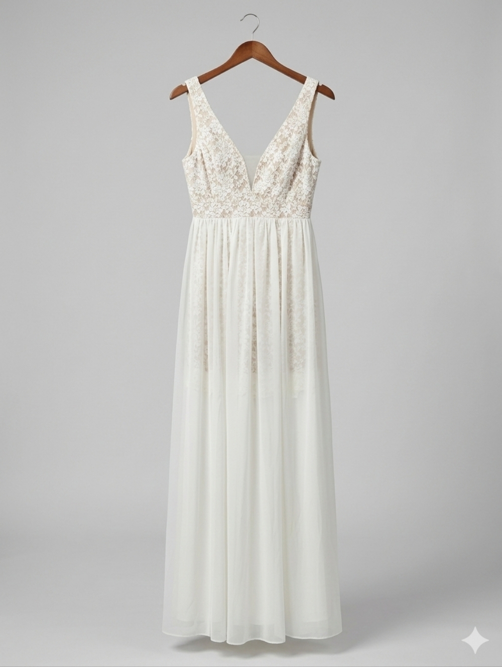 Lulu's Ivory Lace Maxi Dress